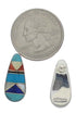 Multicolor Inlay Sterling Silver Southwest Post Earrings FX31090